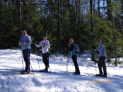 photo of people cross country skiing